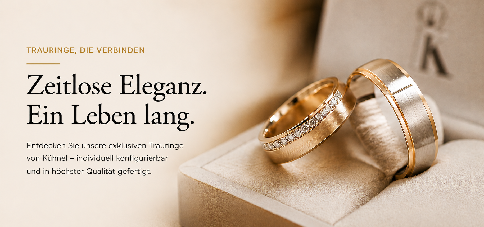 Trauringe von Kühnel – individuell konfigurierbar bei Juwelier Wagner Reinhardt